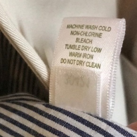 Garnet Hill Khaki Pinstripe Lining Fall 🍂 🍁 Trench Coat - Picture 7 of 7